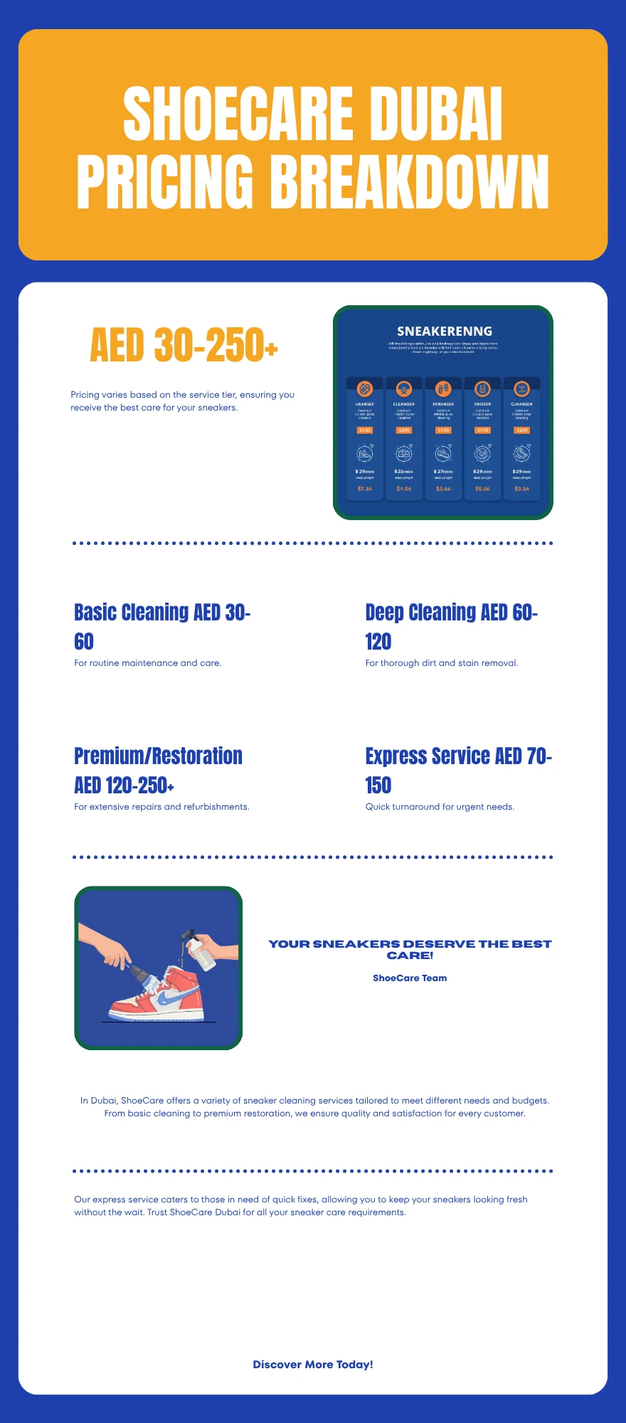 Sneakers Cleaning Cost in Dubai – Price Breakdown by Service Type
