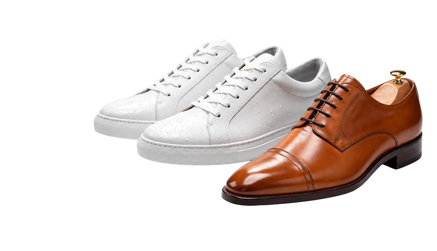 Freshly cleaned shoes restored by ShoeCare Dubai